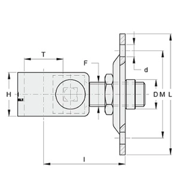 Vendita online Cardine M18 a fascia con piastra art.241B.18
